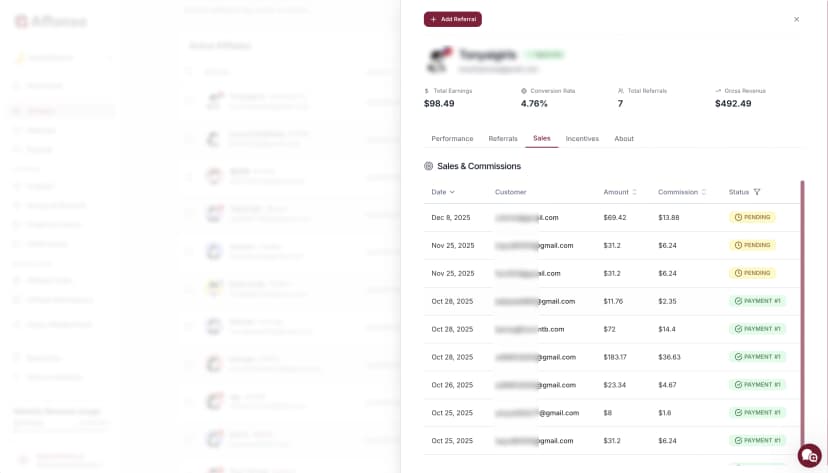 Affiliate earnings dashboard 1