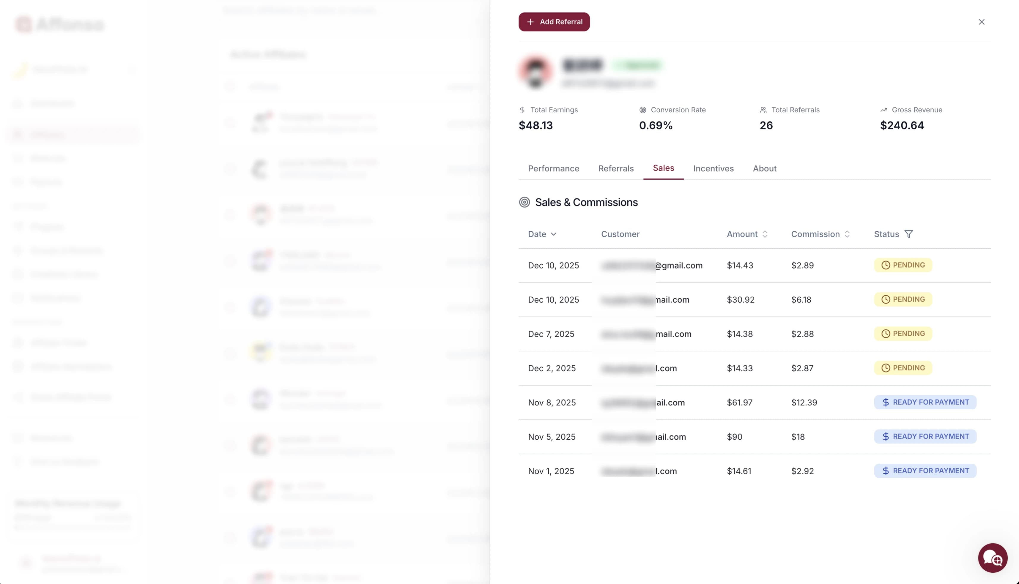 聯盟收益後台截圖 2