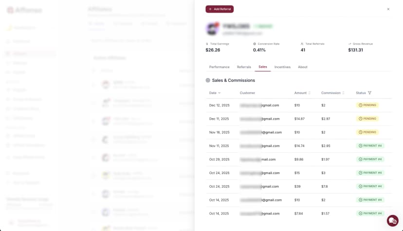 Affiliate earnings dashboard 2